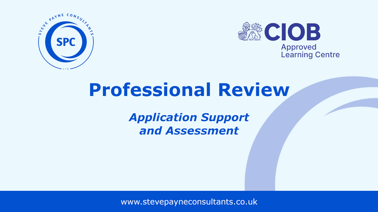 CIOB Become a Chartered Member (MCIOB) Support and Assessment - Industry Pathway (with sessions)